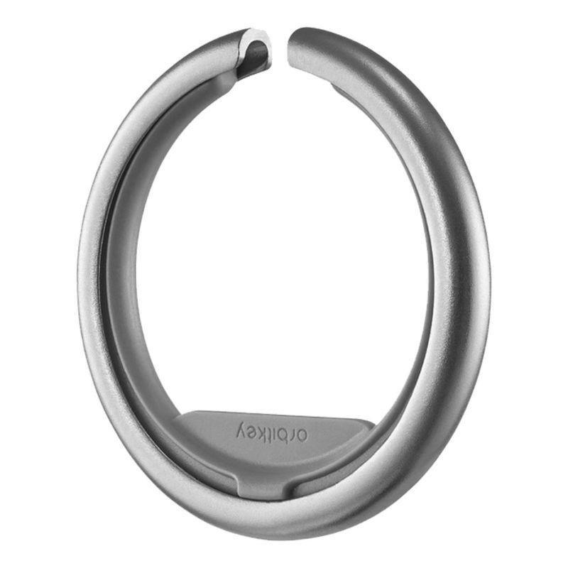 Orbitkey Ring Silver Charcoal Keyring, , large image number 1