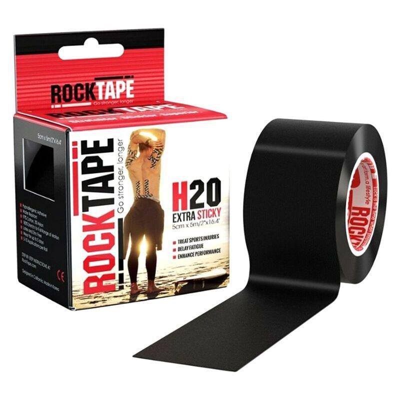 Rocktape H2O Extra Sticky Kinesiology Tape - Black (5cm x 5m), , large image number 0
