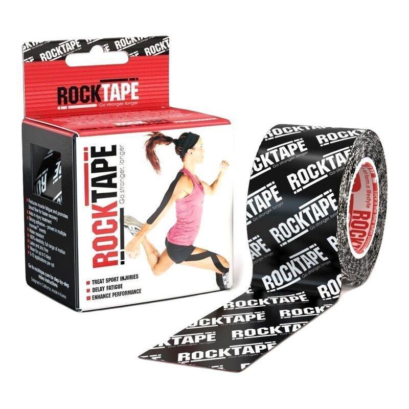 Rocktape Standard Kinesiology Tape - Logo Black (5cm x 5m), , large image number 0