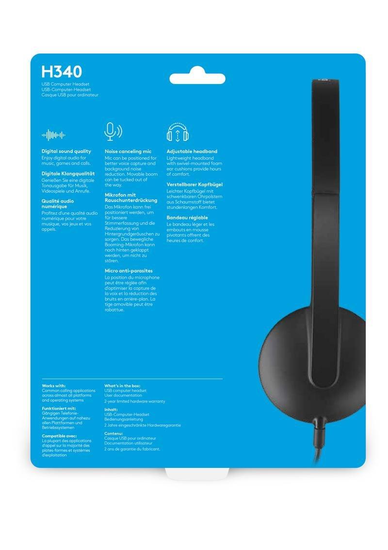 Logitech 981-000475 H340 Binaural Headphones Black, , large image number 5