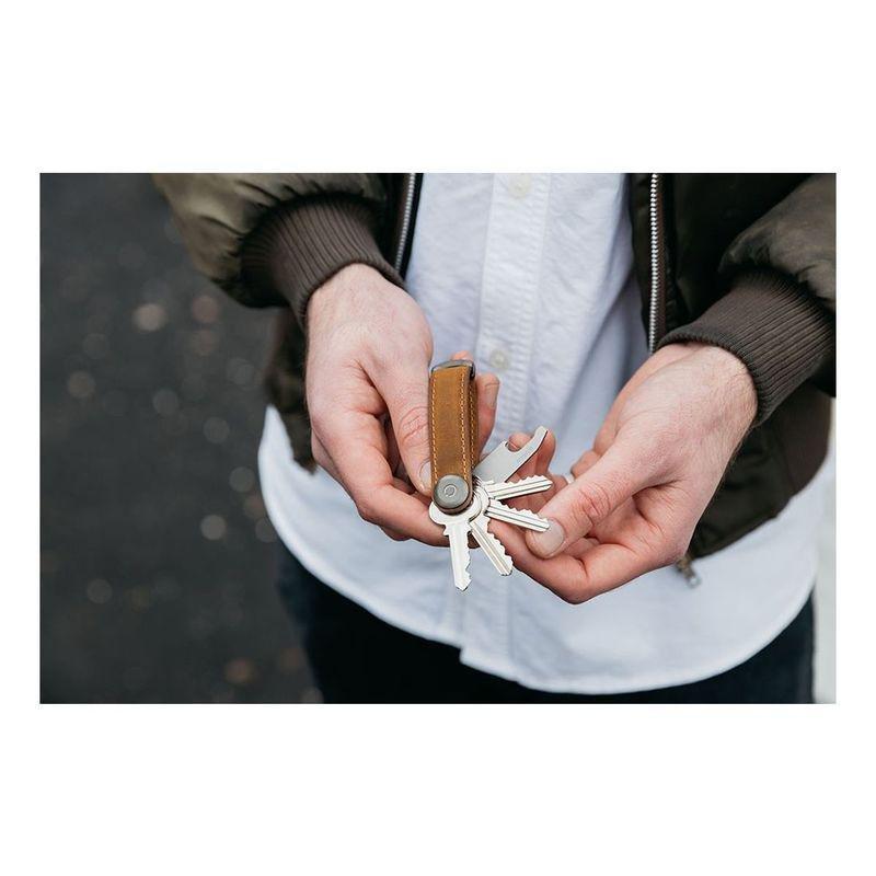 ORBITKEY - Orbitkey Crazy Horse Leather Chestnut Brown Keychain