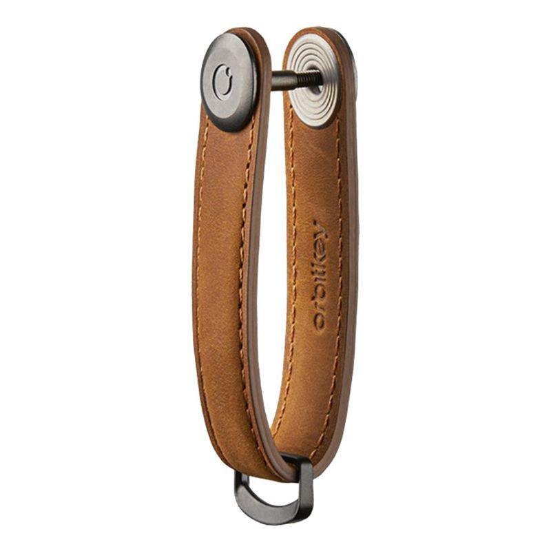 Orbitkey Crazy Horse Leather Chestnut Brown Keychain, , large image number 1
