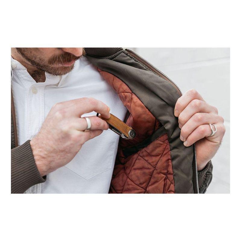 Orbitkey Crazy Horse Leather Oak Brown/Brown Keychain, , large image number 1