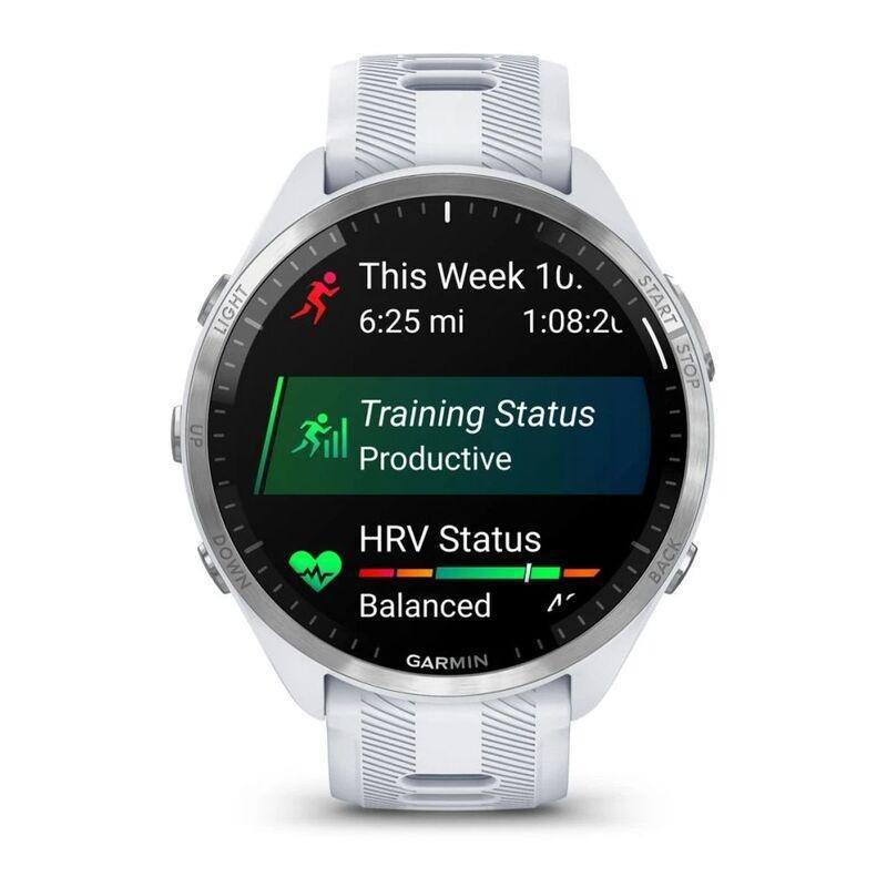 Garmin Forerunner 965 Smartwatch - Titanium Bezel With Whitestone Case And Whitestone/Powder Grey Silicone Band, , large image number 1