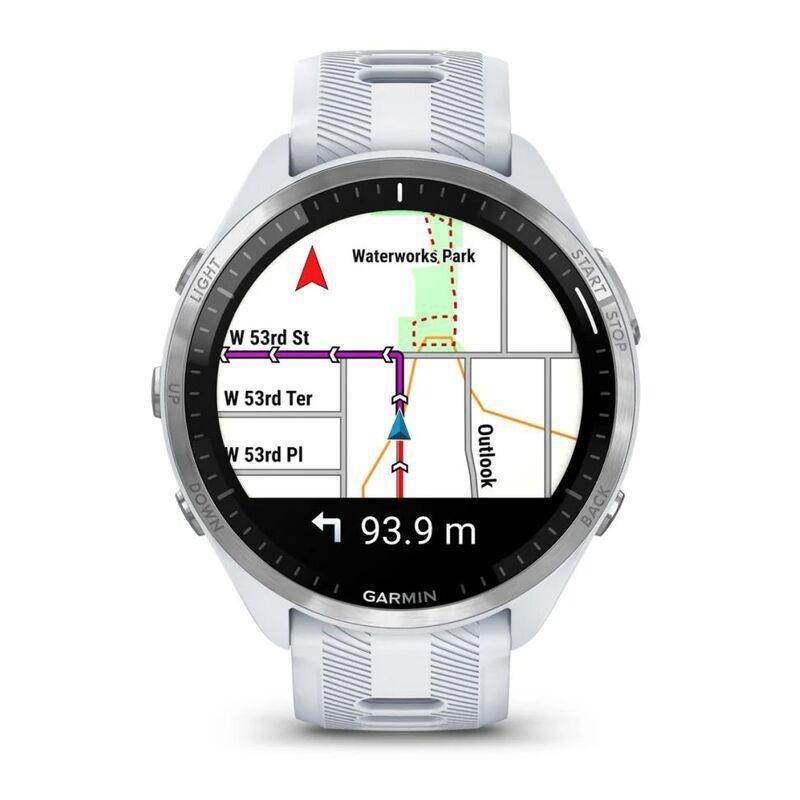 Garmin Forerunner 965 Smartwatch - Titanium Bezel With Whitestone Case And Whitestone/Powder Grey Silicone Band, , large image number 2