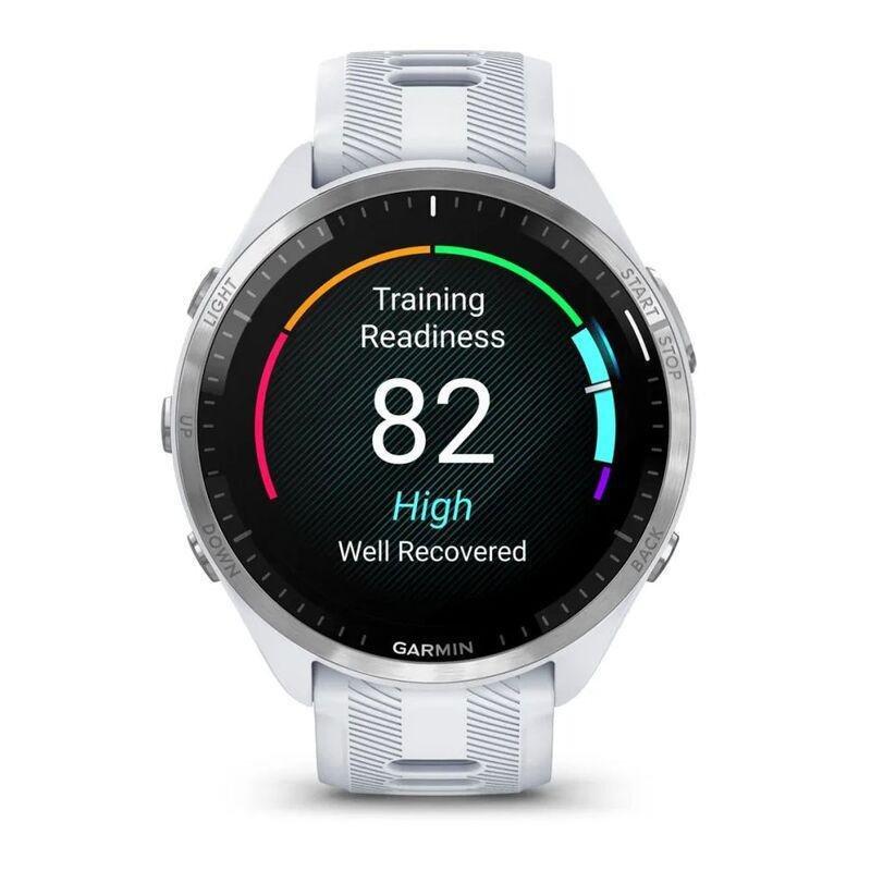 Garmin Forerunner 965 Smartwatch - Titanium Bezel With Whitestone Case And Whitestone/Powder Grey Silicone Band, , large image number 3