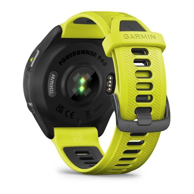 Garmin Forerunner 965 Smartwatch - Carbon Grey Dlc Titanium Bezel With Black Case And Amp Yellow/Black Silicone Band, , large image number 1
