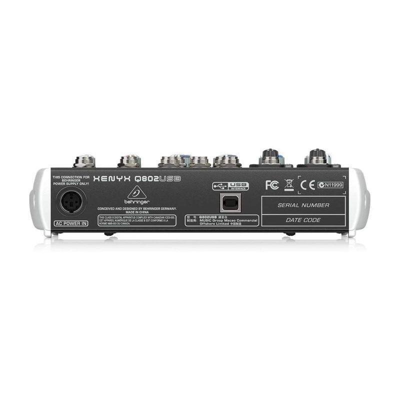 Behringer Xenyx Q-802 USB 8 Input 2-Bus with Mic Preampsand Compressor, , large image number 2