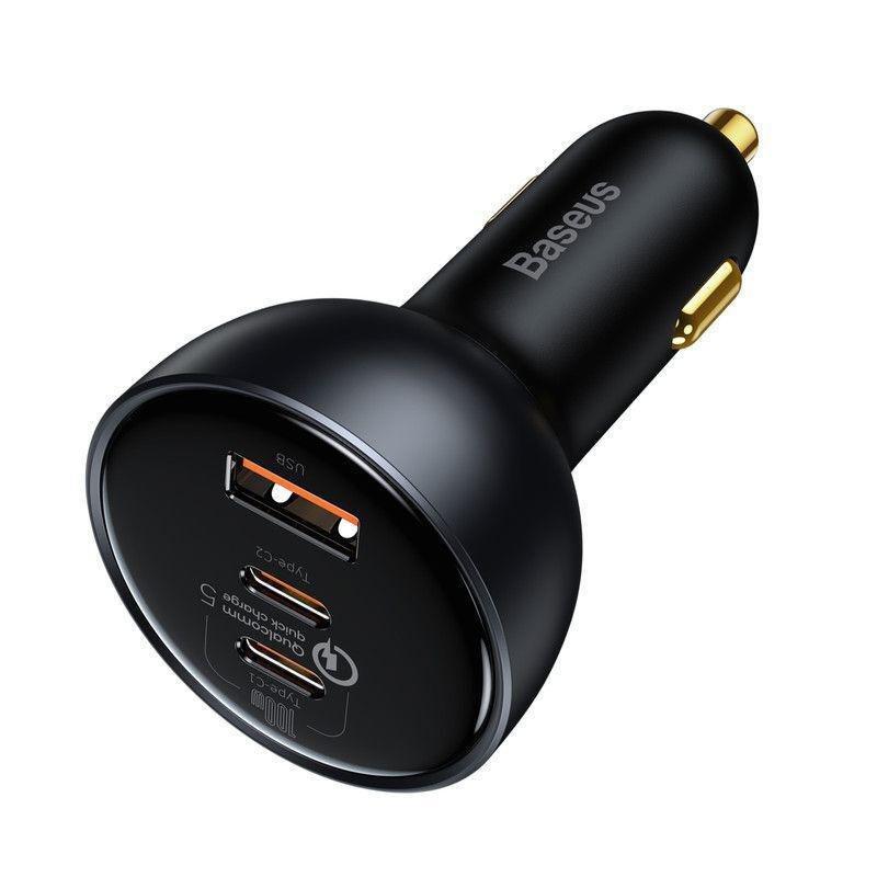 Baseus Qualcomm Quick Charge 5 Technology Multi-Port Fast Charge Car Charger & 1m Cable - Black, , large image number 7