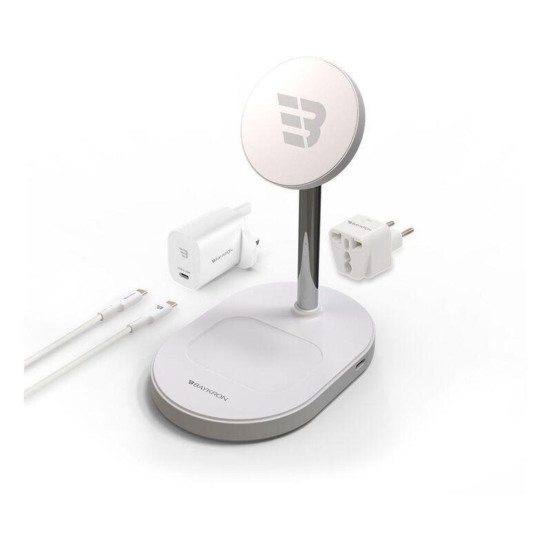 Baykron 3-in-1 Stand Wireless Charger with Adapter, , large image number 0