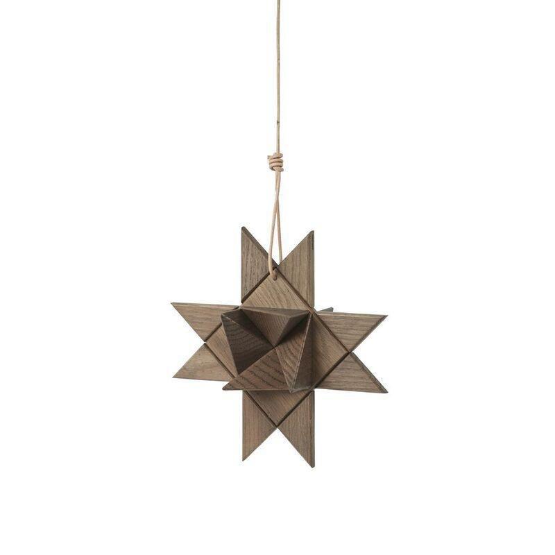 Boyhood Frobel Star Hanging Oak Smoked Wood Display Figure (8.4cm), , large image number 1