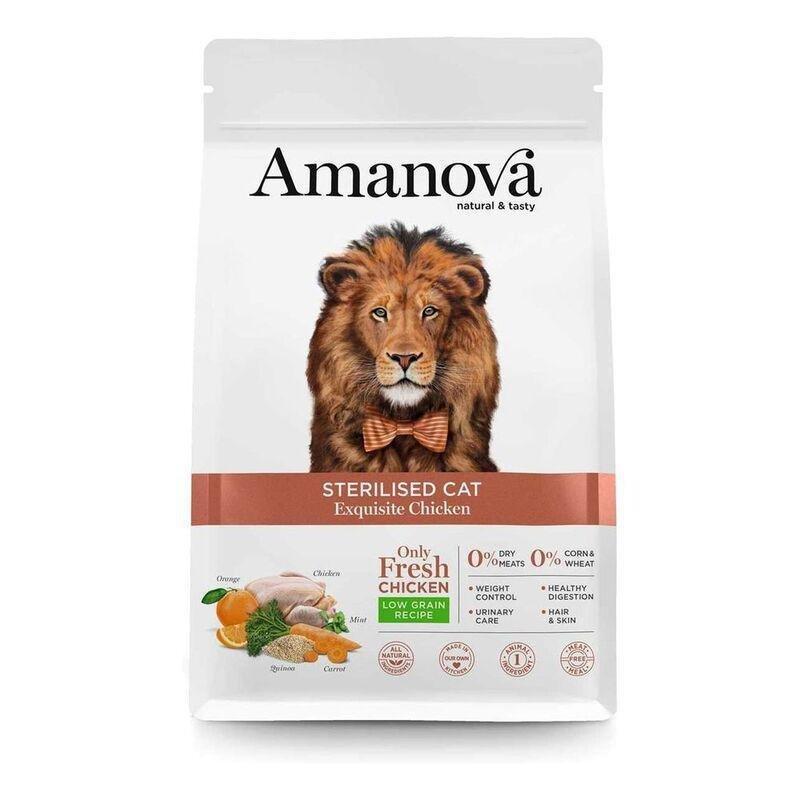 Amanova Dry Sterilized Cat Exquisite Chicken - 1.5kg, , large image number 0
