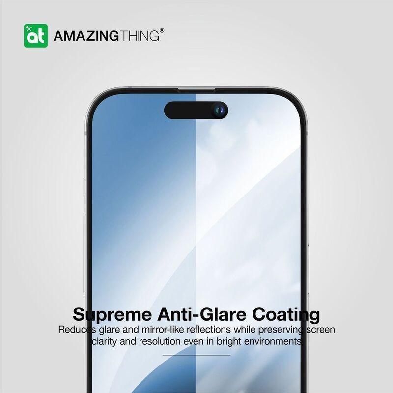 AmazingThing 3D Fully Covered Radix Glass Screen Protector for iPhone 15 Pro, , large image number 2