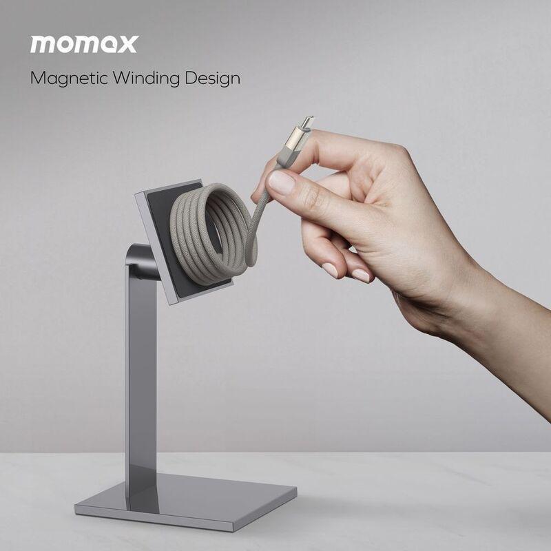 Momax Elite Mag Link 100W USB-C To USB-C Magnetic Cable 1M - Titanium, , large image number 2
