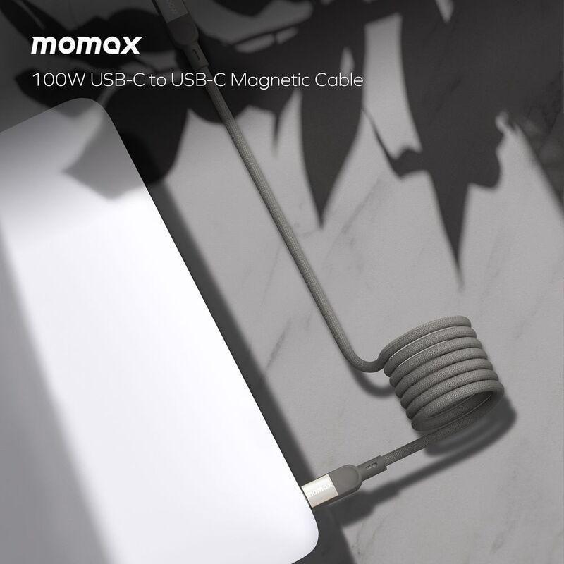 Momax Elite Mag Link 100W USB-C To USB-C Magnetic Cable 1M - Titanium, , large image number 5