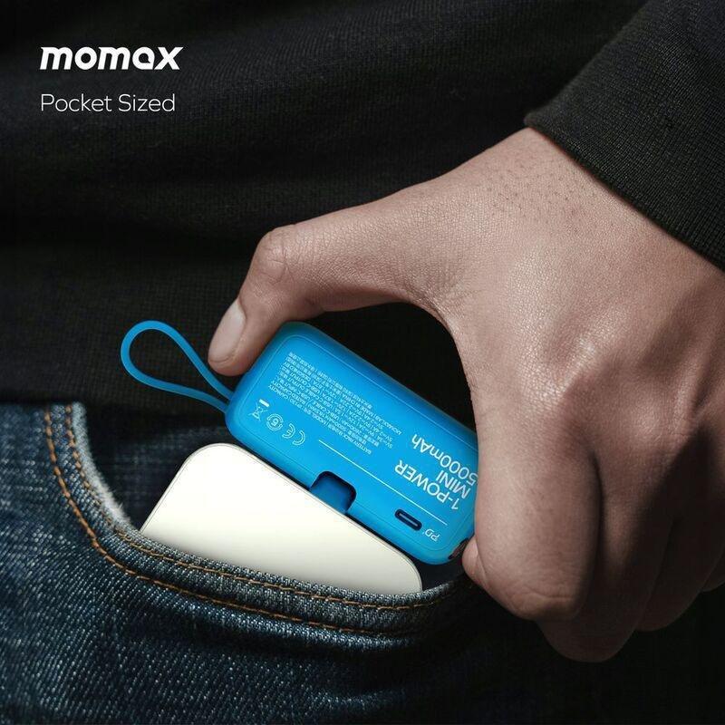 Momax 1-Power Mini 5000Mah 3-In-1 Power Bank With USB-C Plug - White, , large image number 8