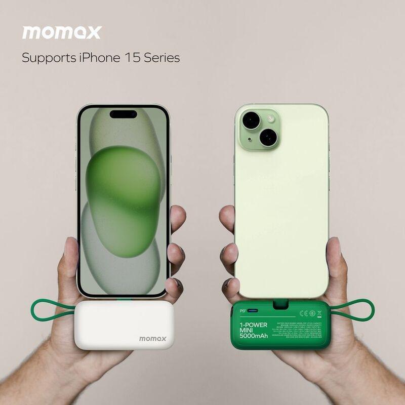 Momax 1-Power Mini 5000Mah 3-In-1 Power Bank With USB-C Plug - White, , large image number 10