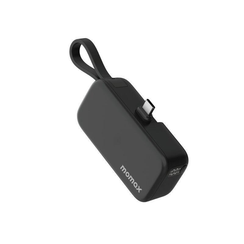Momax 1-Power Mini 5000Mah 3-In-1 Power Bank With USB-C Plug - Black, , medium