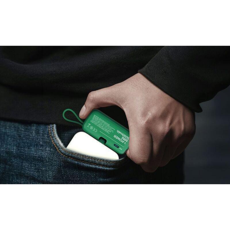 Momax 1-Power Mini 5000Mah 3-In-1 Power Bank With USB-C Plug - Green, , large image number 1