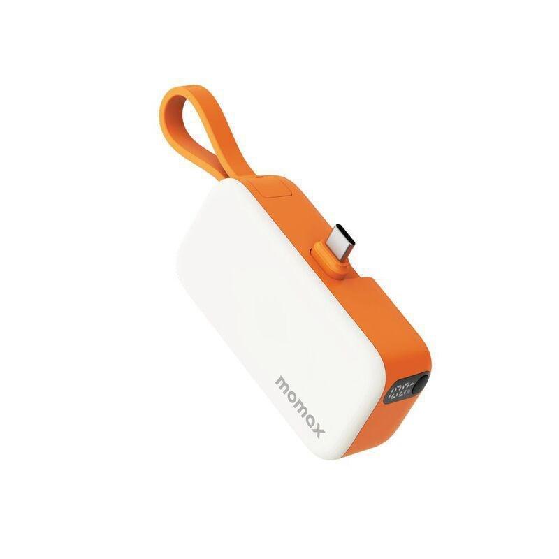 Momax 1-Power Mini 5000Mah 3-In-1 Power Bank With USB-C Plug - Orange, , large image number 0