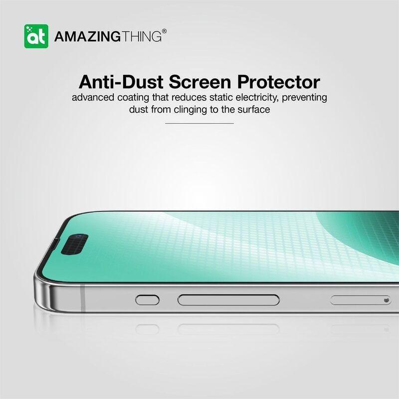 AmazingThing 3D Fully Covered Radix Matte Glass Screen Protector for iPhone 15 Pro, , large image number 1