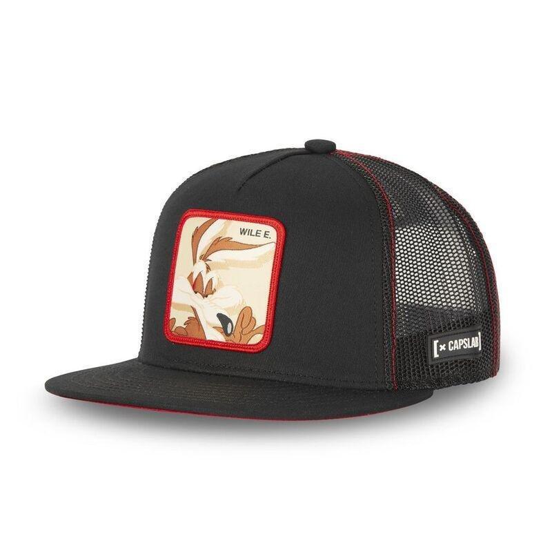 Capslab Looney Tunes Coyote Unisex Adult Trucker Cap - Black, , medium