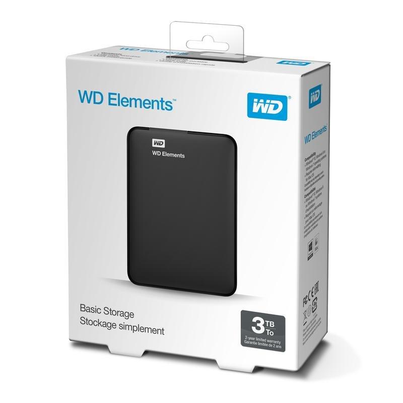 WD Elements 3TB Portable HDD Black, , large image number 2