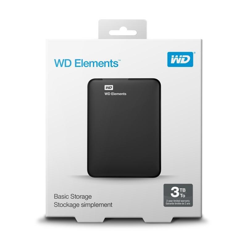 WD Elements 3TB Portable HDD Black, , large image number 3