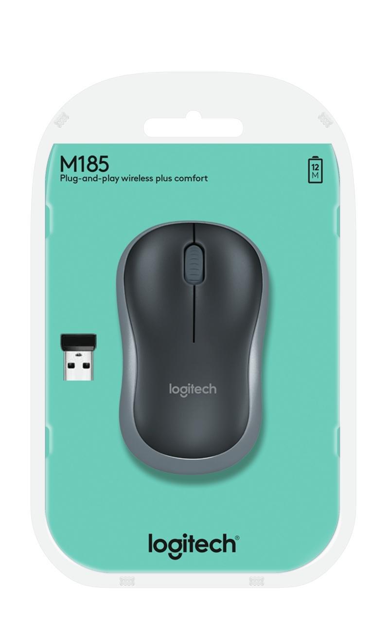 Logitech 910-002235 M185 Wireless Mouse Grey, , large image number 1