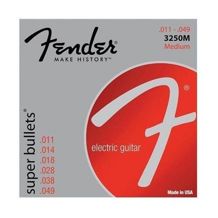FENDER - Fender 3250M Super Bullets Electric Guitar Strings - Nickel-Plated Steel Ball-End (11-49 Medium Gauge)