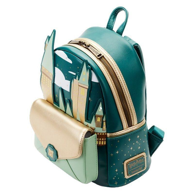 Loungefly Leather Harry Potter Golden Hogwarts Castle Mini Backpack, , large image number 0
