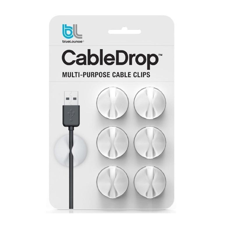 Bluelounge Cabledrop Cable Organizer White (6 Pack), , large image number 0