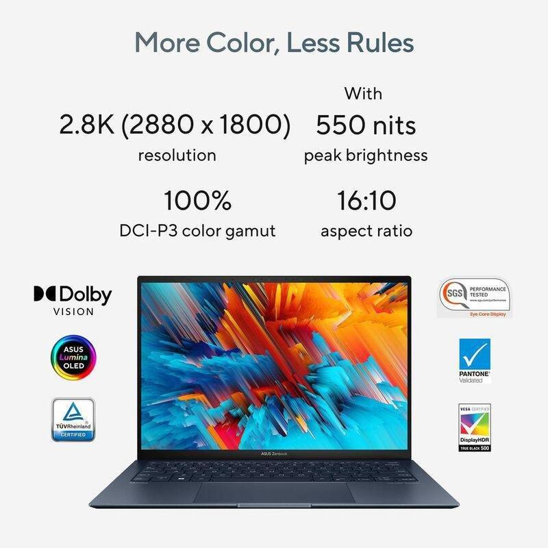ASUS Zenbook S13 Laptop - UX5304VA-OLEDI7T - Intel Core /16GB/1TB SSD/Intel Iris Xe Graphics/13.3-inch 2.8K (2880 x 1800)/60Hz/Windows 11 Home - Gr..., , large image number 10