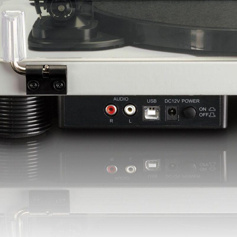 Lenco LS-50GY Turntable with Built-In Speakers & USB Encoding - Grey, , large image number 6