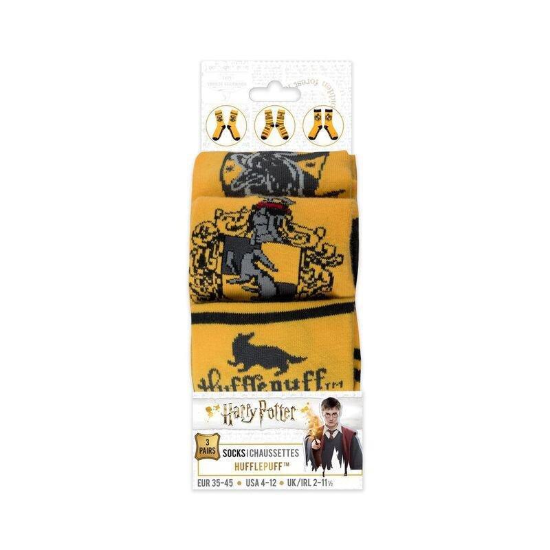 Cinereplicas Harry Potter Crew Socks (Set of 3) - Hufflepuff, , large image number 4