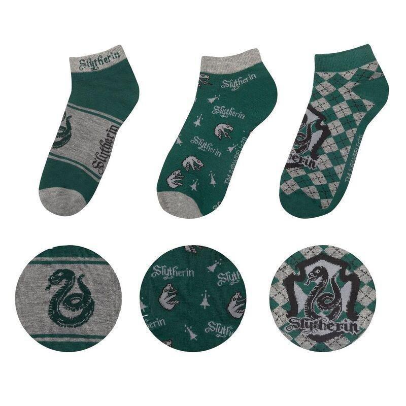 Cinereplicas Harry Potter Ankle Socks (Set of 3) - Slytherin, , medium