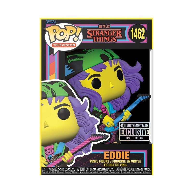 Funko Pop! Television Stranger Things S4 - Hunter Eddie With Guitar ​​Black Light 3.75-Inch Vinyl Figure, , large image number 1