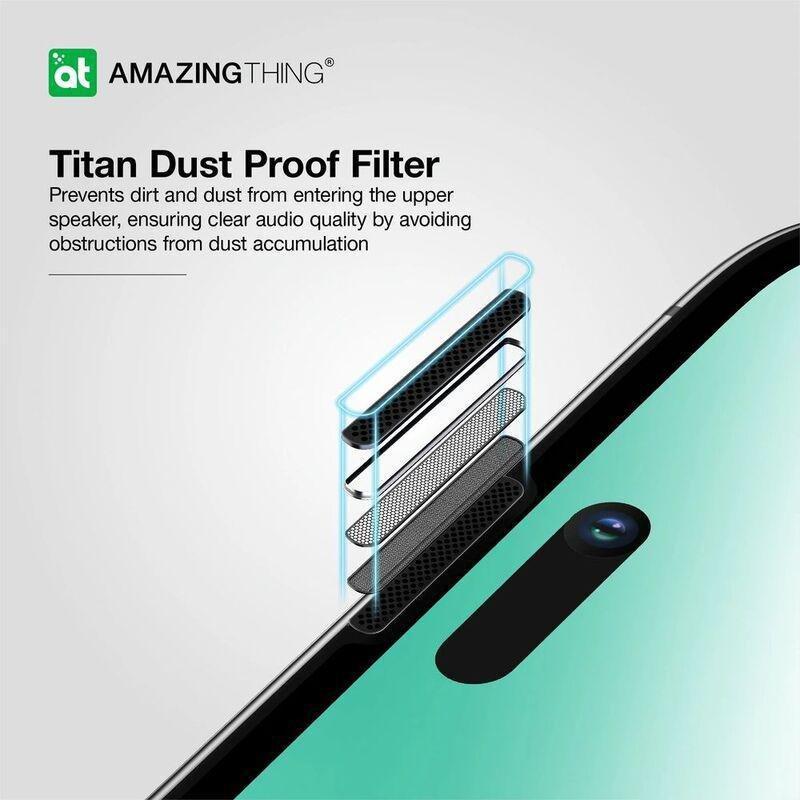 AmazingThing 2.75D Fully Covered Dust Filter Titan Matte Glass Screen Protector for iPhone 15, , large image number 1