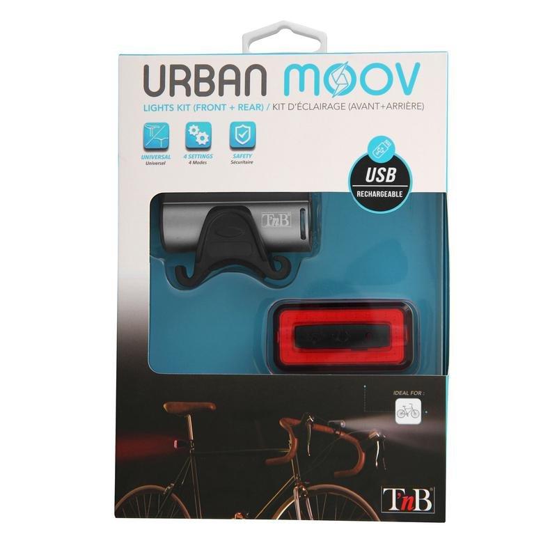 Urban Moov USB Rechargeable Lighting Kit Front/Rear Grey/Red for Bike, , large image number 10