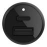 BELKIN - Belkin BOOST CHARGE USB-C + USB-A Car Charger 30W Black