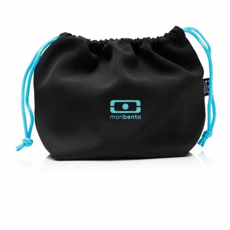 Monbento Pochette Black/Light Blue Lunch Bag, , large image number 0