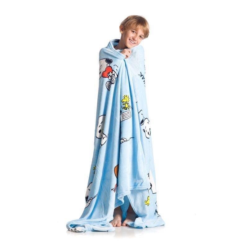 Kanguru Rolled Plaid Kids Blanket - Snoopy (130 x 170cm), , medium
