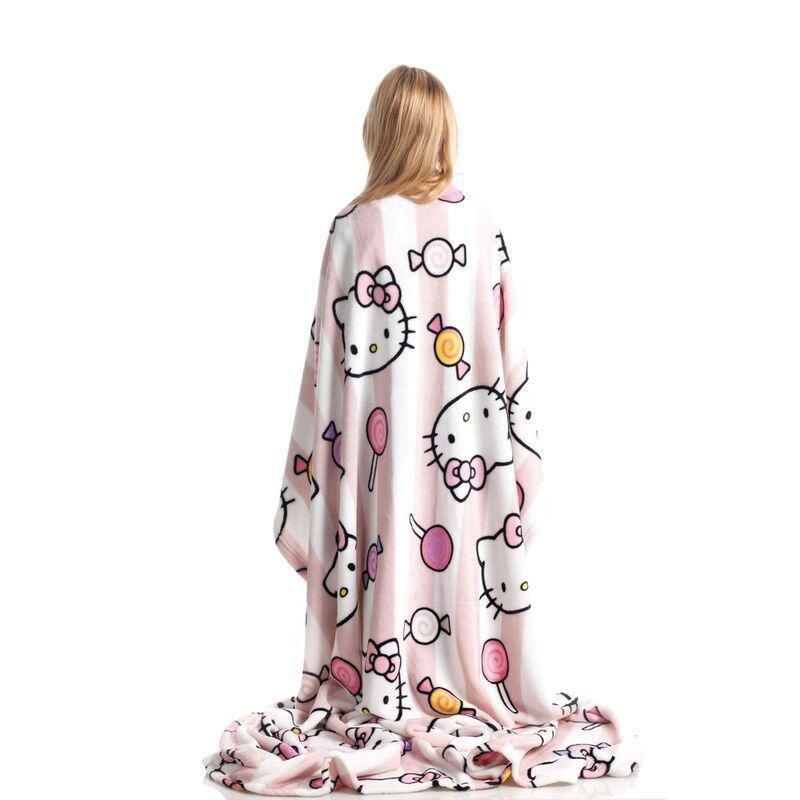 Kanguru Rolled Plaid Kids Blanket - Hello Kitty (130 x 170cm), , large image number 3
