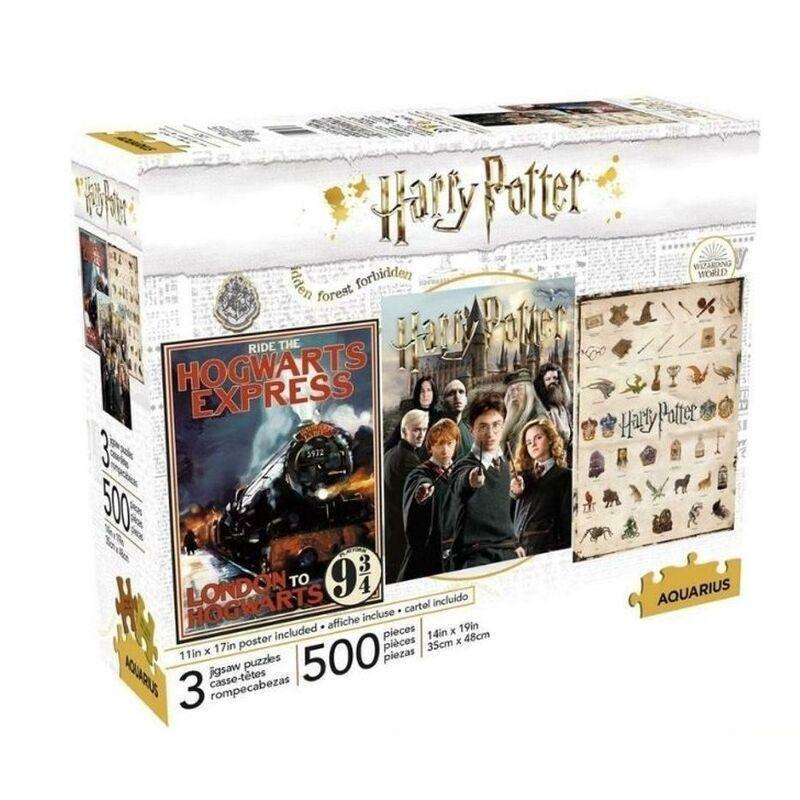 AQUARIUS - Aquarius Harry Potter Jigsaw Puzzle Set (Set of 3) (500 Pieces)