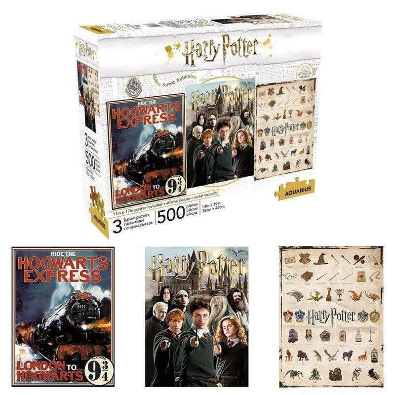 Aquarius Harry Potter Jigsaw Puzzle Set (Set of 3) (500 Pieces), , large image number 1