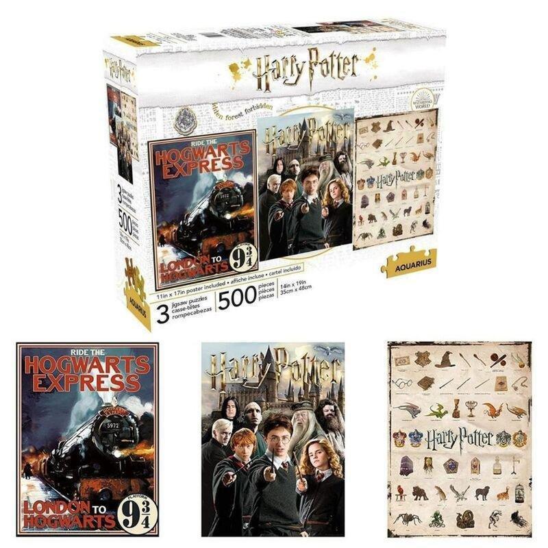 AQUARIUS - Aquarius Harry Potter Jigsaw Puzzle Set (Set of 3) (500 Pieces)