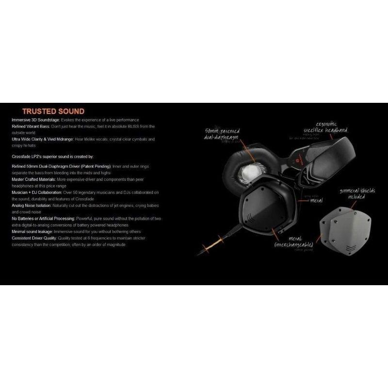 V-MODA Crossfade LP2 Over-Ear Noise-Isolating Metal Headphone - Matte Black, , large image number 4