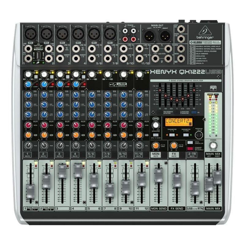 Behringer Xenyx QX1222USB Audio Mixer, , large image number 0