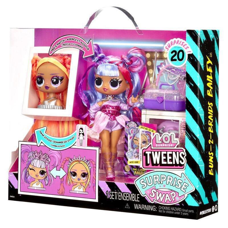 L.O.L. Surprise Tweens Surprise Swap Buns-2-Braids Bailey Fashion Doll, , large image number 0