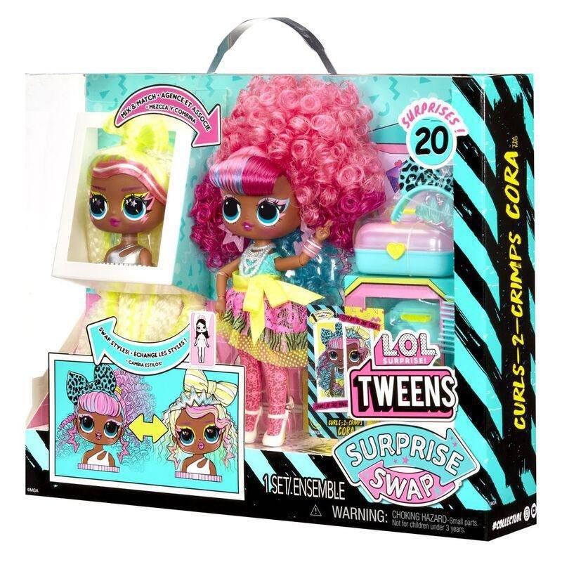 L.O.L. Surprise Tweens Surprise Swap Curls-2-Crimps Cora Fashion Doll, , large image number 0